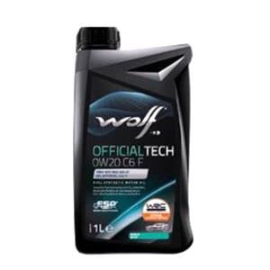 Engine Oils, Wolf OfficialTech 0W20 C6 F Full Synthetic Engine Oil   1 Litre, WOLF