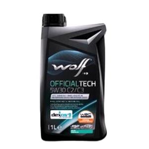 Engine Oils, Wolf OfficialTech 5W30 C2/C3 Synthetic Engine Oil   1 Litre, WOLF