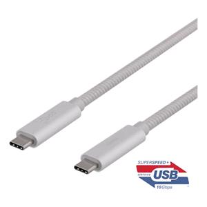 Phone Accessories, Deltaco USB C To USB C Superspeed Cable, Braided, USB 3.1   1m, DELTACO