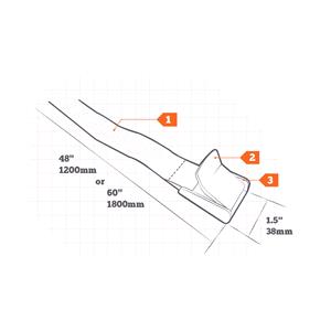 Stayhold utility Straps (Pair) - 4ft-1.2mx 28mm - Orange