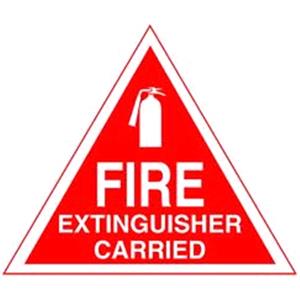Signs and Stickers, Castle Promotions Outdoor Grade Vinyl Sticker   Red   Fire Extinguisher Carrier, CASTLE PROMOTIONS