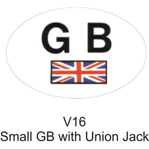 Signs and Stickers, Castle Promotions Outdoor Grade Vinyl Sticker   Small   White   GB With union Jack, CASTLE PROMOTIONS
