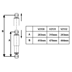 Shock Absorbers, MONROE VAN MAGNUM Rear Shock Absorber (Single Unit)   V2131, MONROE