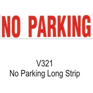 Signs and Stickers, Castle Promotions Outdoor Grade Vinyl Sticker   White   No Parking, CASTLE PROMOTIONS