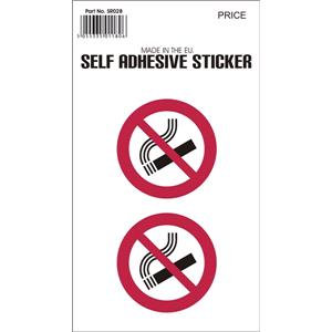 Signs and Stickers, Castle Promotions Outdoor Grade Vinyl Sticker   No Smoking Circle Pair, CASTLE PROMOTIONS