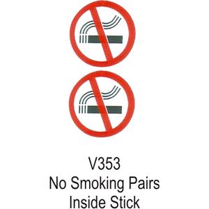 Signs and Stickers, Castle Promotions Indoor Vinyl Sticker   No Smoking Circle Pair, CASTLE PROMOTIONS