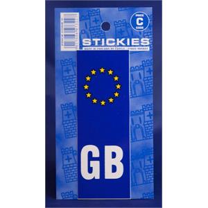 Signs and Stickers, Castle Promotions Number Plate Sticker   Blue   Euro Plate & GB, CASTLE PROMOTIONS