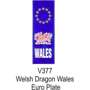 Signs and Stickers, Castle Promotions Number Plate Sticker   Blue   Euro Plate & WALES, CASTLE PROMOTIONS