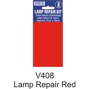 Signs and Stickers, Castle Promotions Lamp Repair Outside Sticker   Red, CASTLE PROMOTIONS