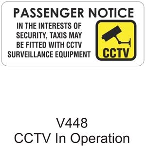 Signs and Stickers, Castle Promotions Outdoor Grade Vinyl Sticker   White   CCTV Passenger Notice, CASTLE PROMOTIONS