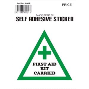 Signs and Stickers, Castle Promotions Outdoor Grade Vinyl Sticker   White   First Aid Kit On Board, CASTLE PROMOTIONS