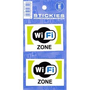 Signs and Stickers, Castle Promotions Indoor Vinyl Sticker   Wi Fi Zone, CASTLE PROMOTIONS