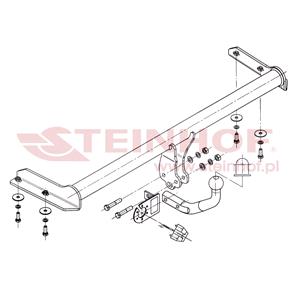 Tow Bars And Hitches, Steinhof Towbar (fixed with 2 bolts) for Volkswagen GOLF Mk III, 1991 1998, Steinhof