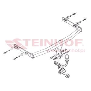 Tow Bars And Hitches, Steinhof Towbar (fixed with 2 bolts) for Skoda ROOMSTER, 2006 2015, Steinhof