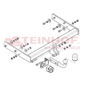 Tow Bars And Hitches, Steinhof Towbar (fixed with 2 bolts) for Volkswagen TRANSPORTER Mk V Bus, 2003 2015, Steinhof