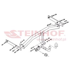 Tow Bars And Hitches, Steinhof Towbar (fixed with 2 bolts) for Volkswagen TIGUAN, 2007 2015, Steinhof