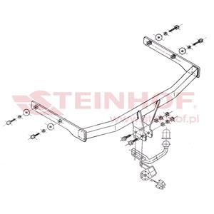 Tow Bars And Hitches, Steinhof Towbar (fixed with 2 bolts) for Volkswagen TOURAN, 2010 2015, Steinhof