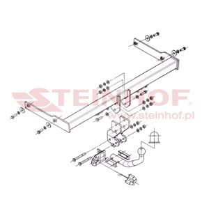 Tow Bars And Hitches, Steinhof Towbar (fixed with 2 bolts) for Volkswagen PASSAT, 2005 2010, Steinhof