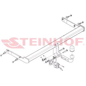 Tow Bars And Hitches, Steinhof Towbar (fixed with 2 bolts) for Skoda SUPERB Estate, 2015 Onwards, Steinhof