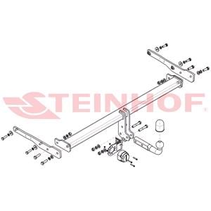 Tow Bars And Hitches, Steinhof Towbar (fixed with 2 bolts) for Volkswagen TOURAN, 2015 Onwards, Steinhof