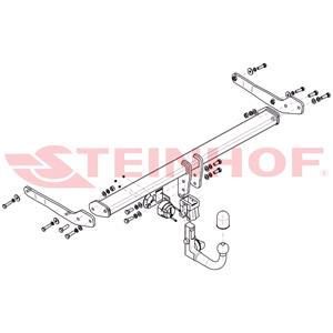 Tow Bars And Hitches, Steinhof Automatic Detachable Towbar (vertical system) for Volkswagen TIGUAN, 2016 Onwards, Steinhof