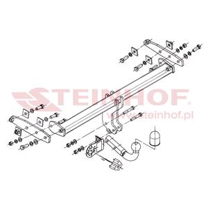 Tow Bars And Hitches, Steinhof Towbar (fixed with 2 bolts) for Volvo XC60, 2008 2017, Steinhof