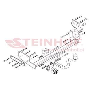 Tow Bars And Hitches, Steinhof Towbar (fixed with 2 bolts) for Volvo S40 I, 2000 2003, Steinhof