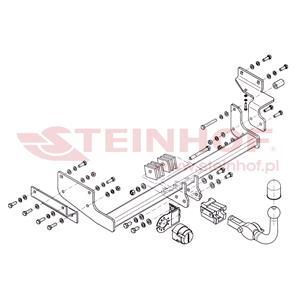 Tow Bars And Hitches, Steinhof Automatic Detachable Towbar (horizontal system) for Volvo S40 I, 2000 2003, Steinhof