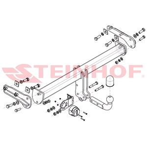 Tow Bars And Hitches, Steinhof Towbar (fixed with 2 bolts) for Volvo S60 II Cross Country, 2015 2018, Steinhof