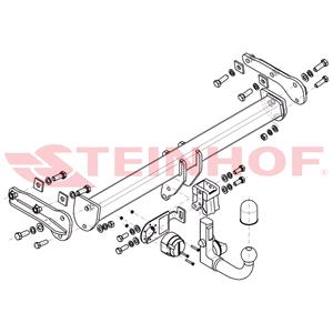 Tow Bars And Hitches, Steinhof Automatic Detachable Towbar (vertical system) for Volvo S60 II, 2015 2018, Steinhof