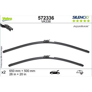 Wiper Blades, Valeo Silencio VA336 AquaBlade Heated Wiper Blades Set (650/500mm) for Landrover Range Rover V 2021 Onwards, Valeo