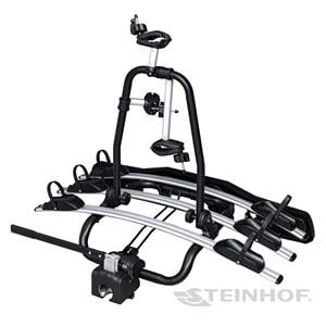 Steinhof Veturo 3 Silver Tow Bar Mounted Bike Rack (Wheel Support) for 3 Bikes