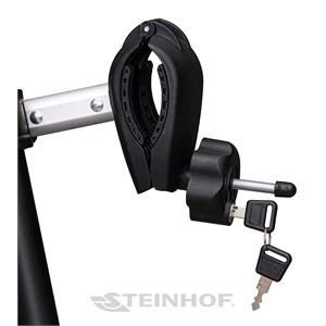 Steinhof Veturo 4 Silver Tow Bar Mounted Bike Rack (Wheel Support) for 4 Bikes