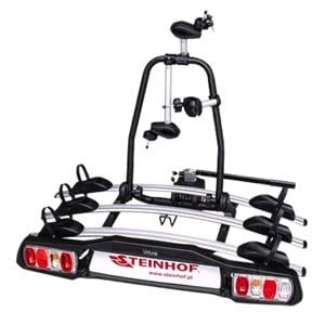 Bike Racks, Steinhof Veturo 3 Silver Tow Bar Mounted Bike Rack (Wheel Support) for 3 Bikes, Steinhof