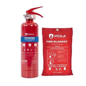Fire Extinguishers, Fire Safety Kit   1kg Extinguisher and Fire Blanket, 