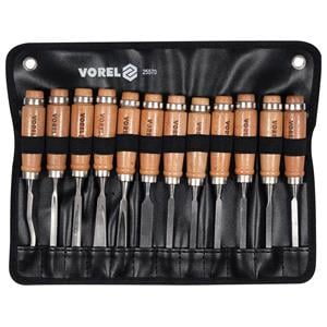 Carpenters Chisels, Vorel 12 Piece Wood Carving Chisel Set, VOREL