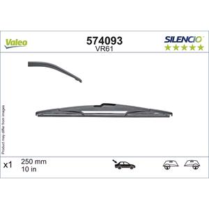Wiper Blades, Valeo Silencio VR61 Rear Wiper Blade (250mm) for Toyota AURIS TOURING SPORTS 2013 to 2018, Valeo