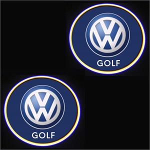 Special Lights, VW Golf Car Door LED Puddle Lights Set (x2) - WIreless , 