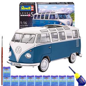 Gifts, Revell Volkswagen T1 Samba Bus Complete Model Kit, Inc. All Paints, Glue & Brush!, Revell
