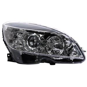 Lights, Right Headlamp (Halogen, Takes H7 / H7 Bulbs) for Mercedes C CLASS Estate 2007 on, 