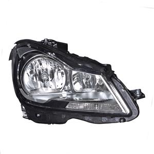 Lights, Right Headlamp (Black Bezel, Halogen, Takes H7 / H7 Bulbs, Electric Adjustment, Supplied With Motor) for Mercedes C CLASS Estate 2011 on, 