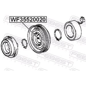 Bearing, compressor shaft, FEBEST Air conditioner bearing VAG , FEBEST