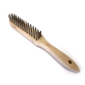 Wire Brushes, Abracs 4 Row Wooden Handle Wire Brush   Single, ABRACS