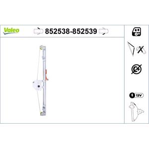 Window Regulators, Valeo Left Front Window Regulator   852538, Valeo