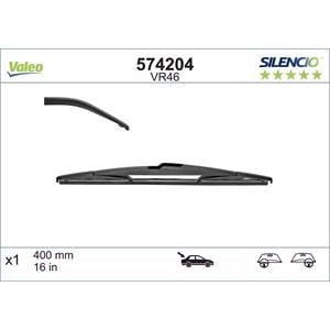 Wiper Blades, Valeo VR46 Silencio Rear Wiper Blade (400mm) for Citroen DISPATCH Van 2007 to 2016, Valeo