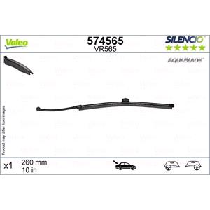 Wiper Blades, Valeo VR565 Silencio Rear Wiper Blade (260mm) for Volvo V60 II 2018 Onwards, Valeo