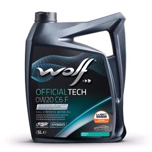 Engine Oils, Wolf OfficialTech 0W20 C6 F Full Synthetic Engine Oil   5 Litre, WOLF