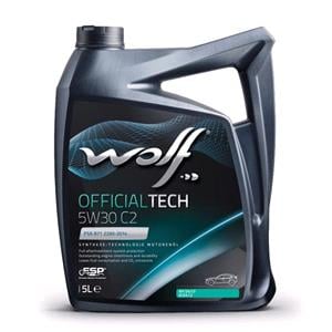 Engine Oils, Wolf OfficialTech 5W30 C2 Full Synthetic Engine Oil   5 Litre, WOLF