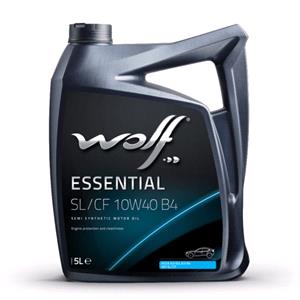 Engine Oils and Lubricants, Wolf Essential SL/CF 10W40 B4 Semi Synthetic Engine Oil   5 Litre, WOLF