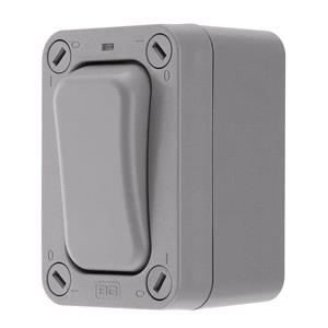 Site Power and Lighting, BG Nexus Storm IP66 Weatherproof Single Slim Switch, 20AX 2 Way, BG Electrical